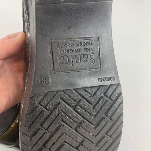 Sanita Deep Green Patent Leather Clogs Size 38 - Picture 10 of 11